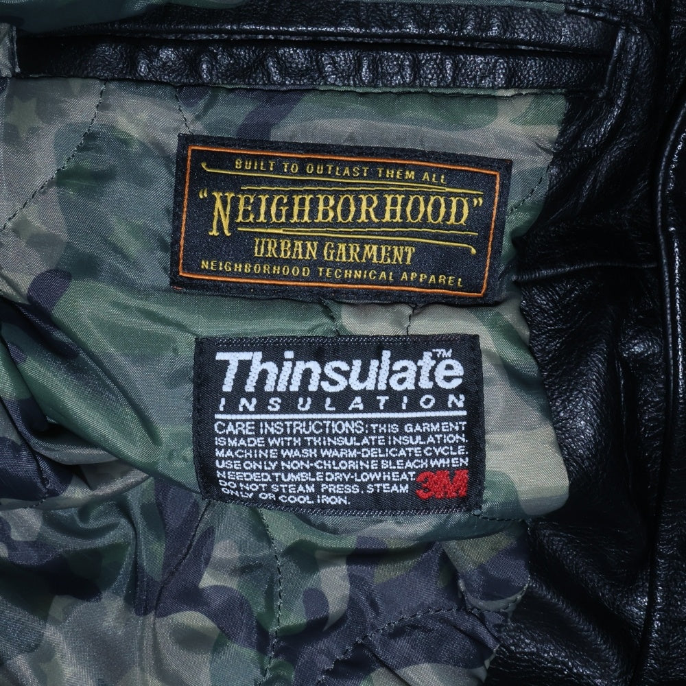 NEIGHBORHOOD(ネイバーフッド) PIGS CHICAGO BL-JKT レザー ポリスマン レザージャケット 112TSNH-JKM01 ブラック