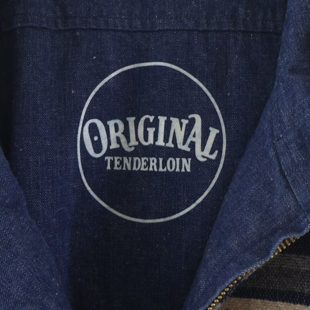 TENDERLOIN(テンダーロイン) REVERSIBLE HOODED DENIM JKT リバーシブル 裏地ブランケット フーディデニムジャケット インディゴ
