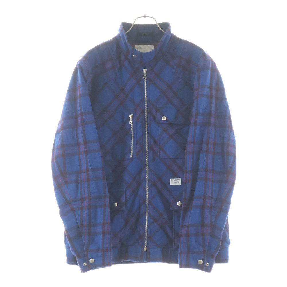 WTAPS(ダブルタップス) M3 チェック柄 ジップアップ コットンジャケット 101GWDT-JKM04 ブルー