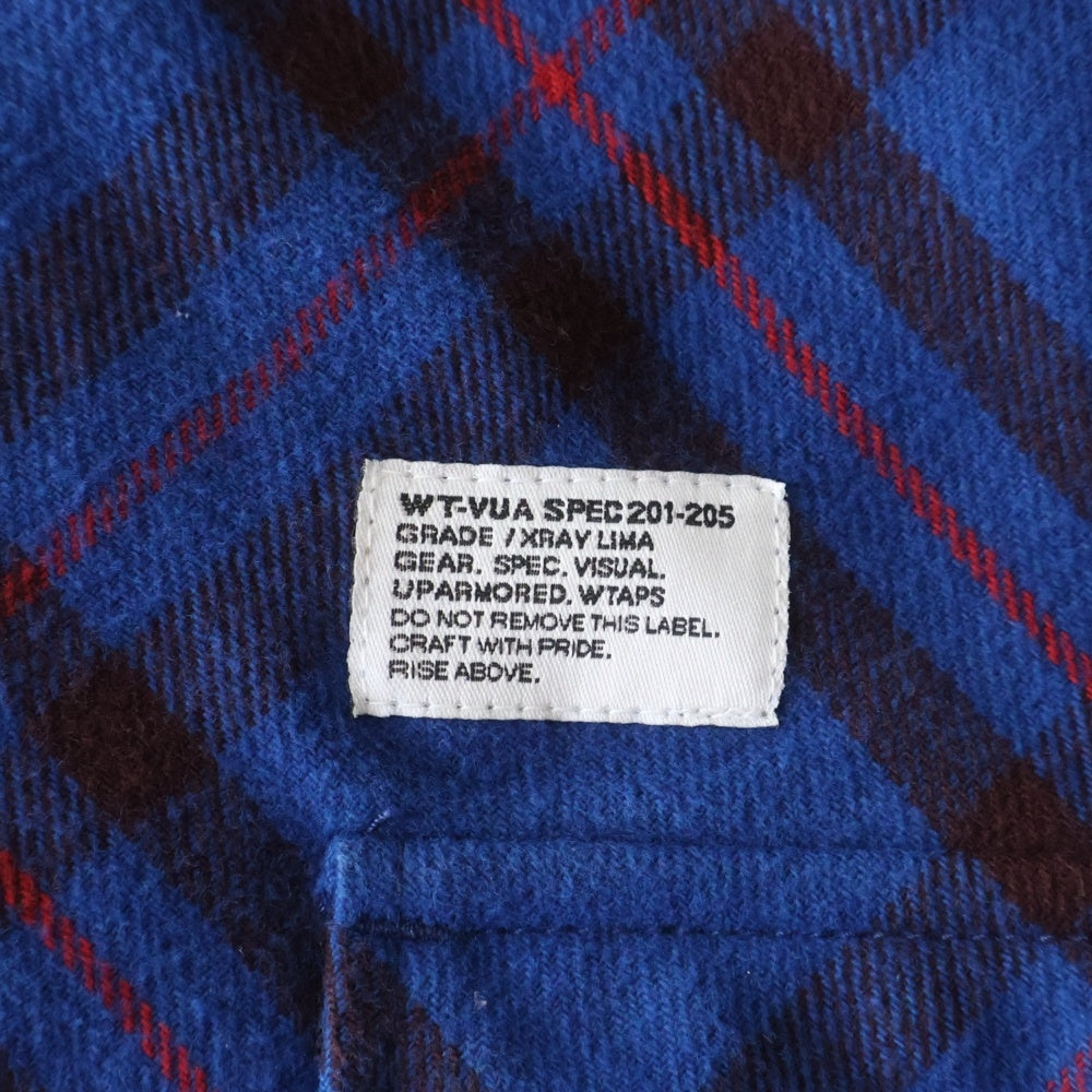 WTAPS(ダブルタップス) M3 チェック柄 ジップアップ コットンジャケット 101GWDT-JKM04 ブルー