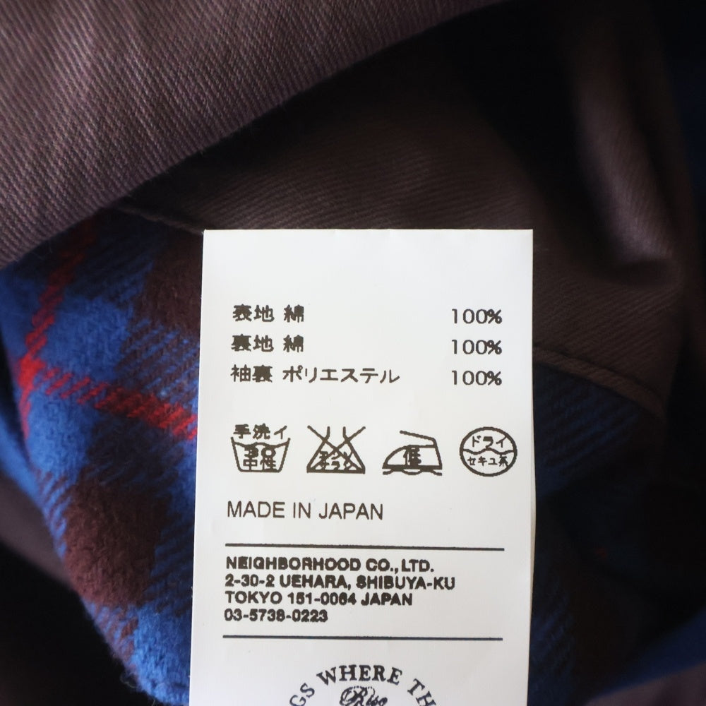 WTAPS(ダブルタップス) M3 チェック柄 ジップアップ コットンジャケット 101GWDT-JKM04 ブルー