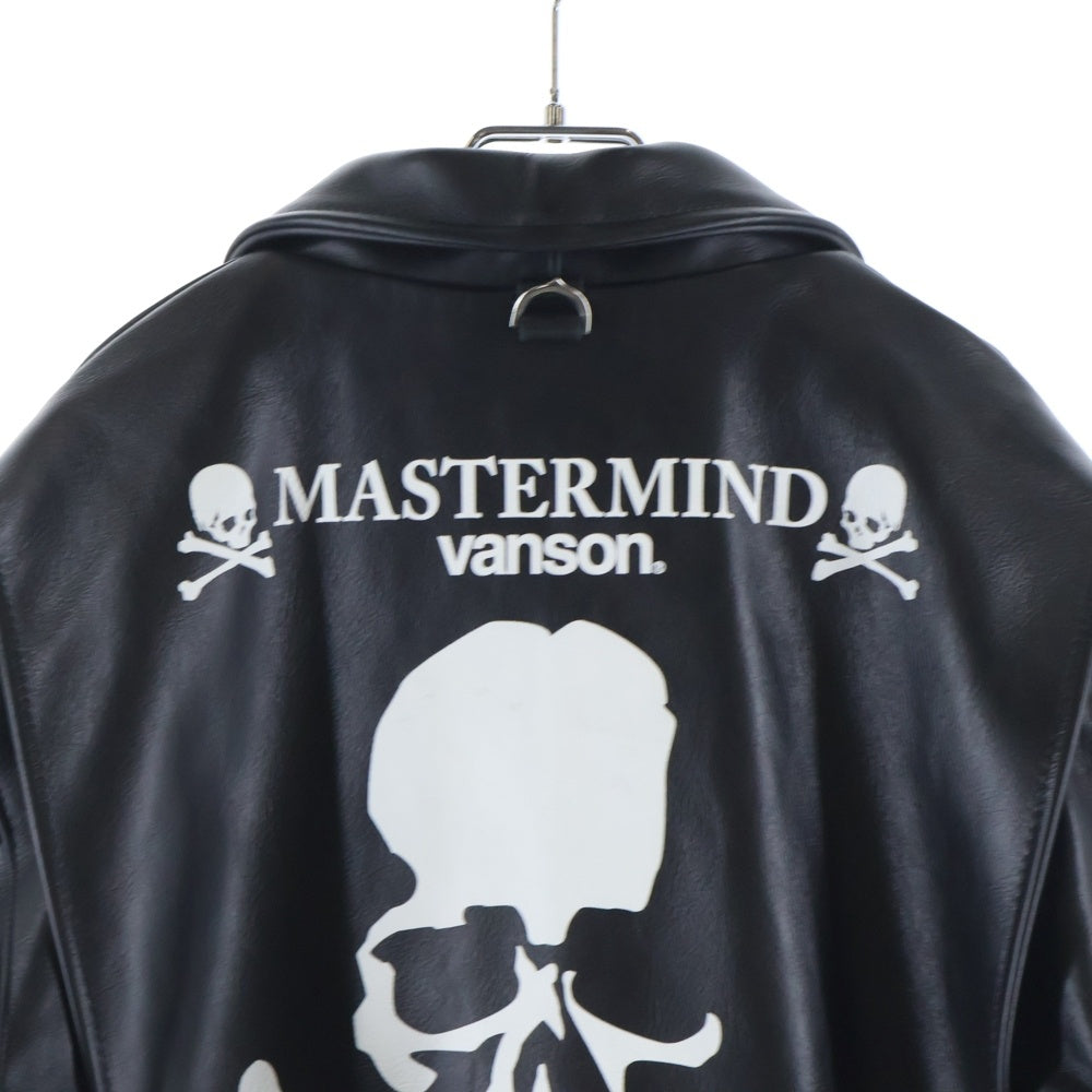 mastermind JAPAN(マスターマインドジャパン) 17AW ×VANSON カウレザー ジップアップ シングルライダース MWVP17-BL001-1 ブラック