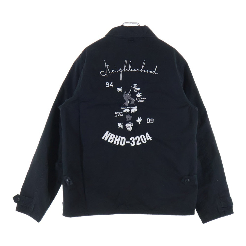 NEIGHBORHOOD(ネイバーフッド) ×Disney BIG.BAD.FIXX C-JKT ×ディズニー バック刺繍 ジップアップ ブルゾン ジャケット 092BEWDN-JKM01