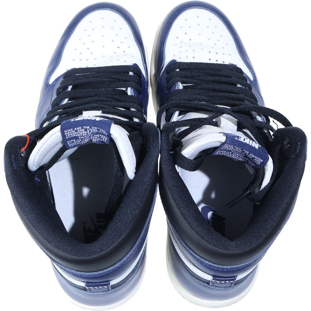 NIKE(ナイキ) AIR JORDAN 1 RETRO HIGH OG MIDNIGHT NAVY エアジョーダン1 ミッドナイトネイビー ハイカットスニーカー ネイビー/ホワイト US9/27cm DZ5485-401