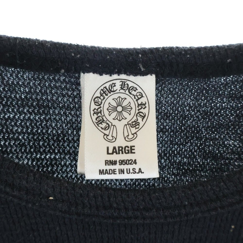 CHROME HEARTS(クロムハーツ) セメタリークロス タイヤトラック サーマル ロングスリーブTシャツ ブラック