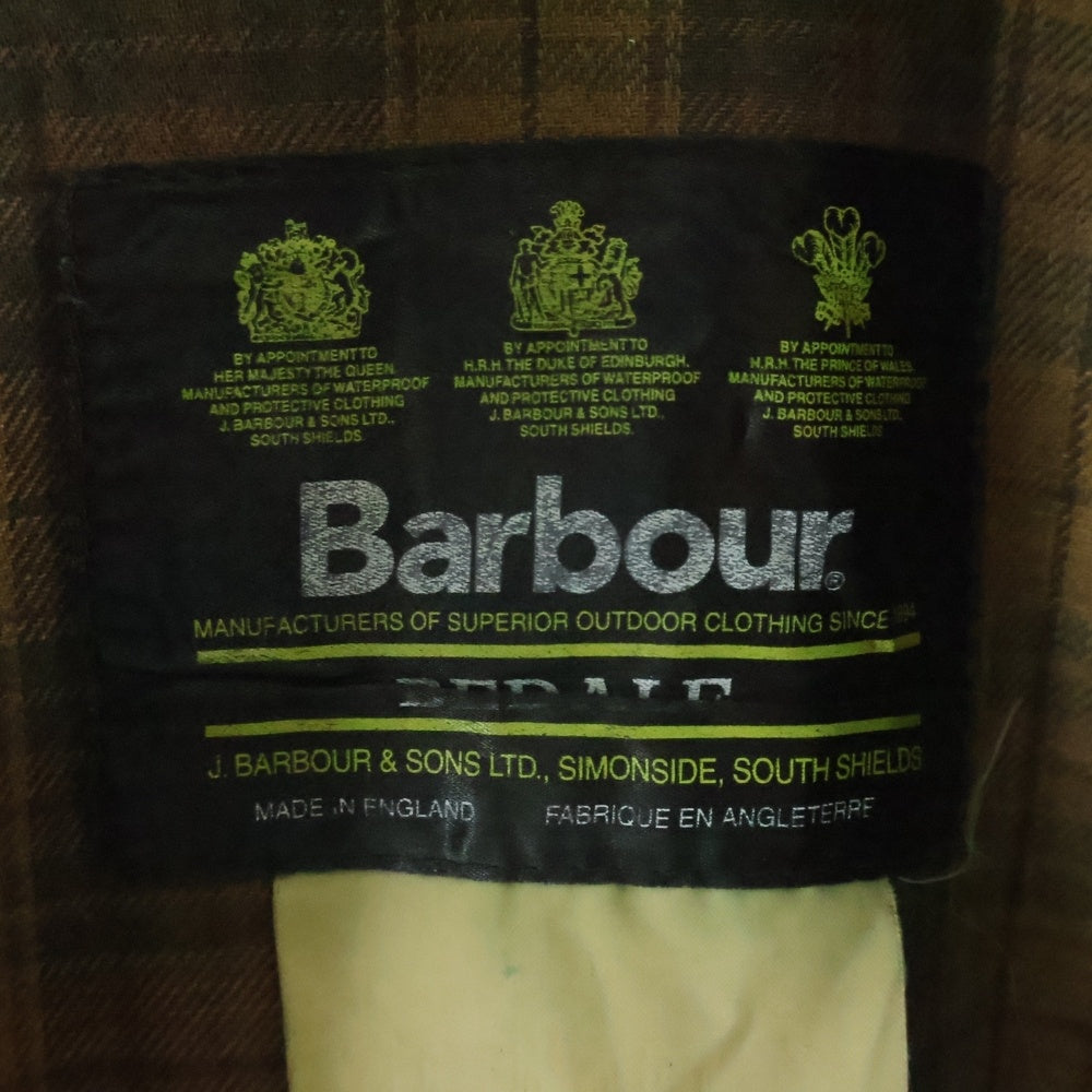 Barbour(バブアー) 90s 3ワラント BEDALE ビデイル オイルドジャケット ボルドー