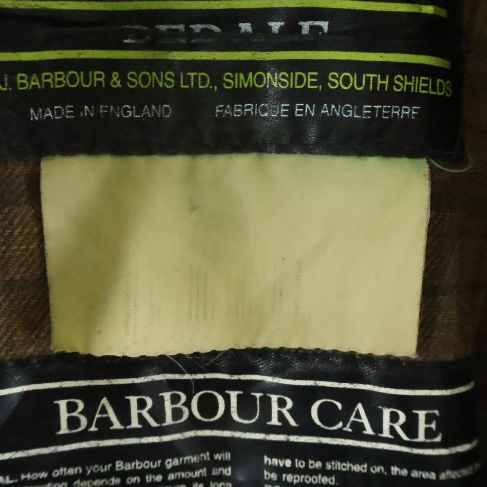 Barbour(バブアー) 90s 3ワラント BEDALE ビデイル オイルドジャケット ボルドー