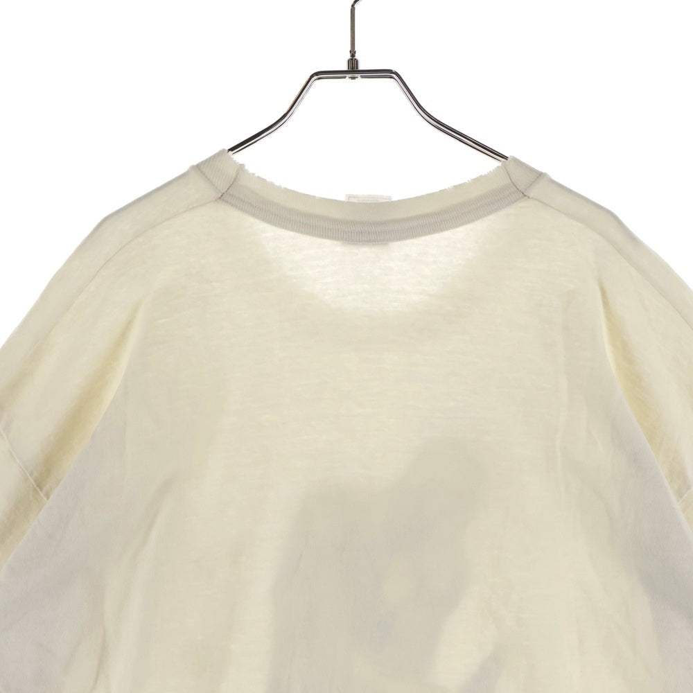 VINTAGE(ヴィンテージ) 90s Auguste Rodin The Thinker ロダン 考える人 フルーツ 裾袖シングル クルーネックTシャツ ホワイト