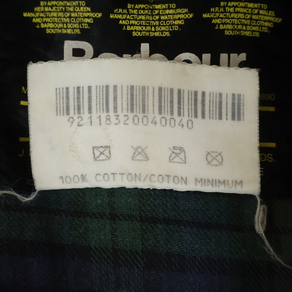 Barbour(バブアー) 90s 3ワラント DURHAM ダーハム フード オイルドジャケット ブラック