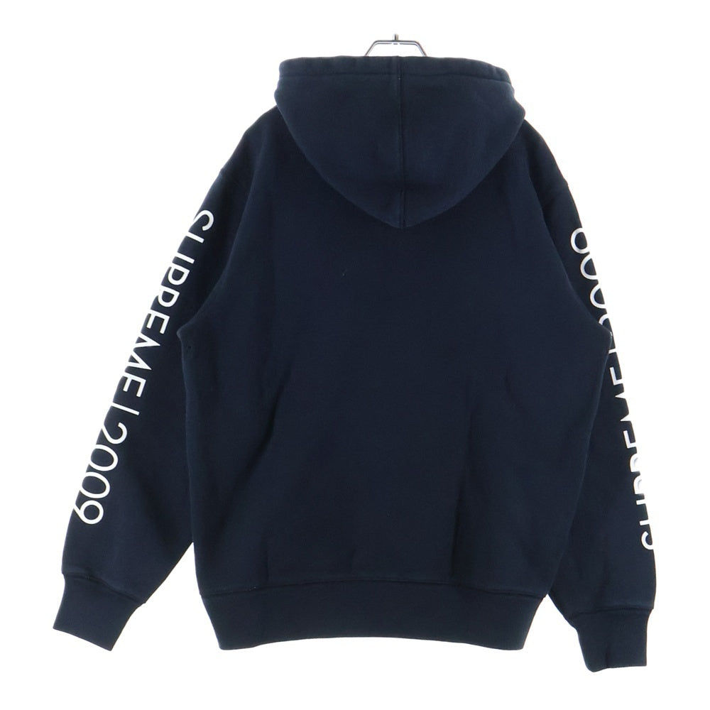 SUPREME(シュプリーム) 09AW Block Stripe Hoodie ブロックストライプ フーディー プルオーバーパーカー ネイビー/ホワイト