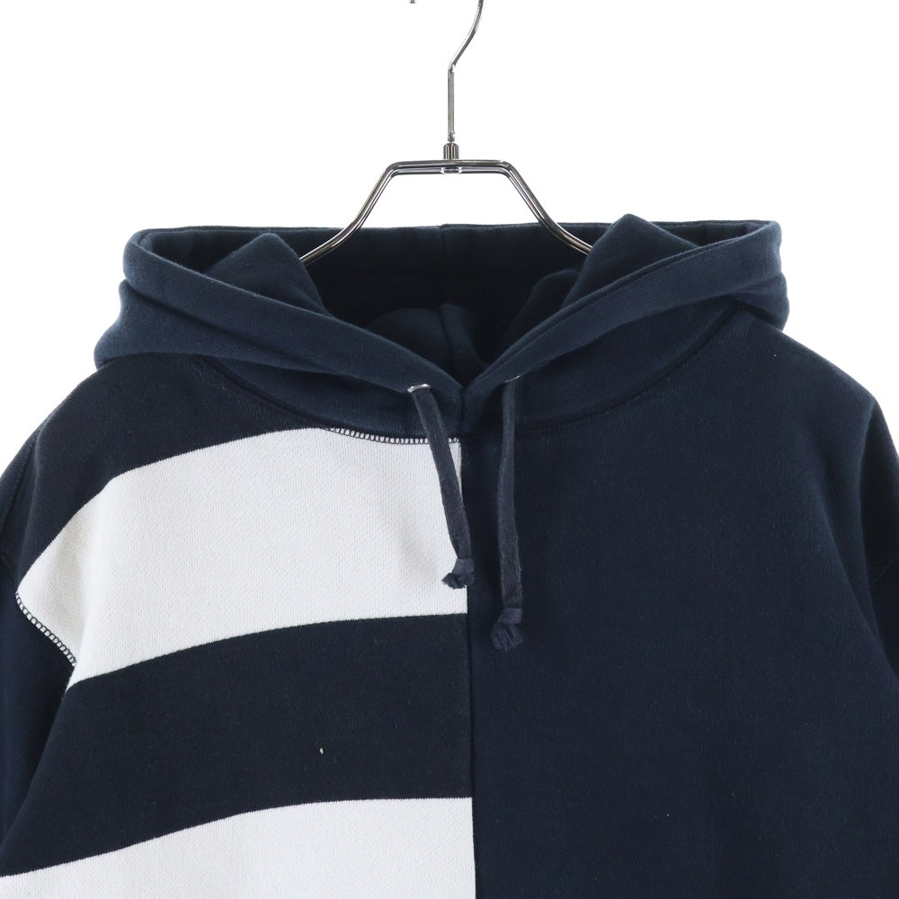 SUPREME(シュプリーム) 09AW Block Stripe Hoodie ブロックストライプ フーディー プルオーバーパーカー ネイビー/ホワイト