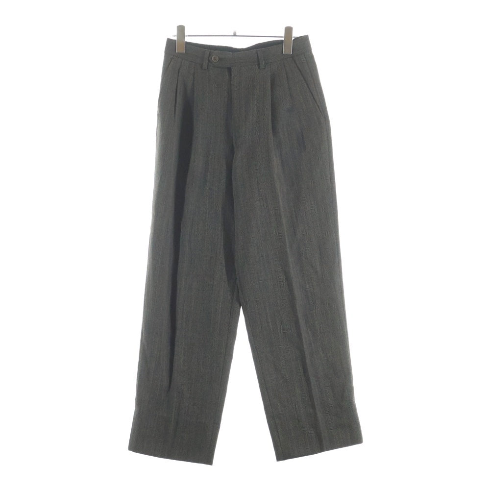 GIORGIO ARMANI(ジョルジオアルマーニ) 90s オールド 2TUCK ツータック ツイード スラックス ブラウン