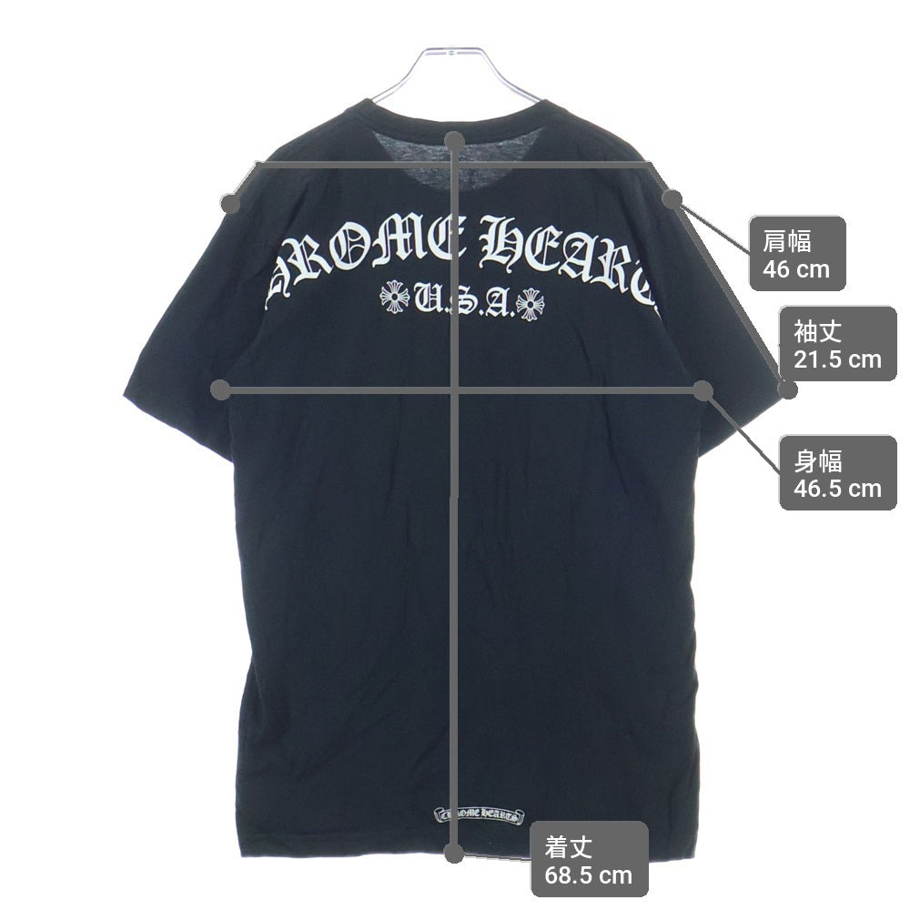 CHROME HEARTS(クロムハーツ) Blackarchlogo ブラックアーチロゴ USA クルーネック半袖Tシャツ ブラック