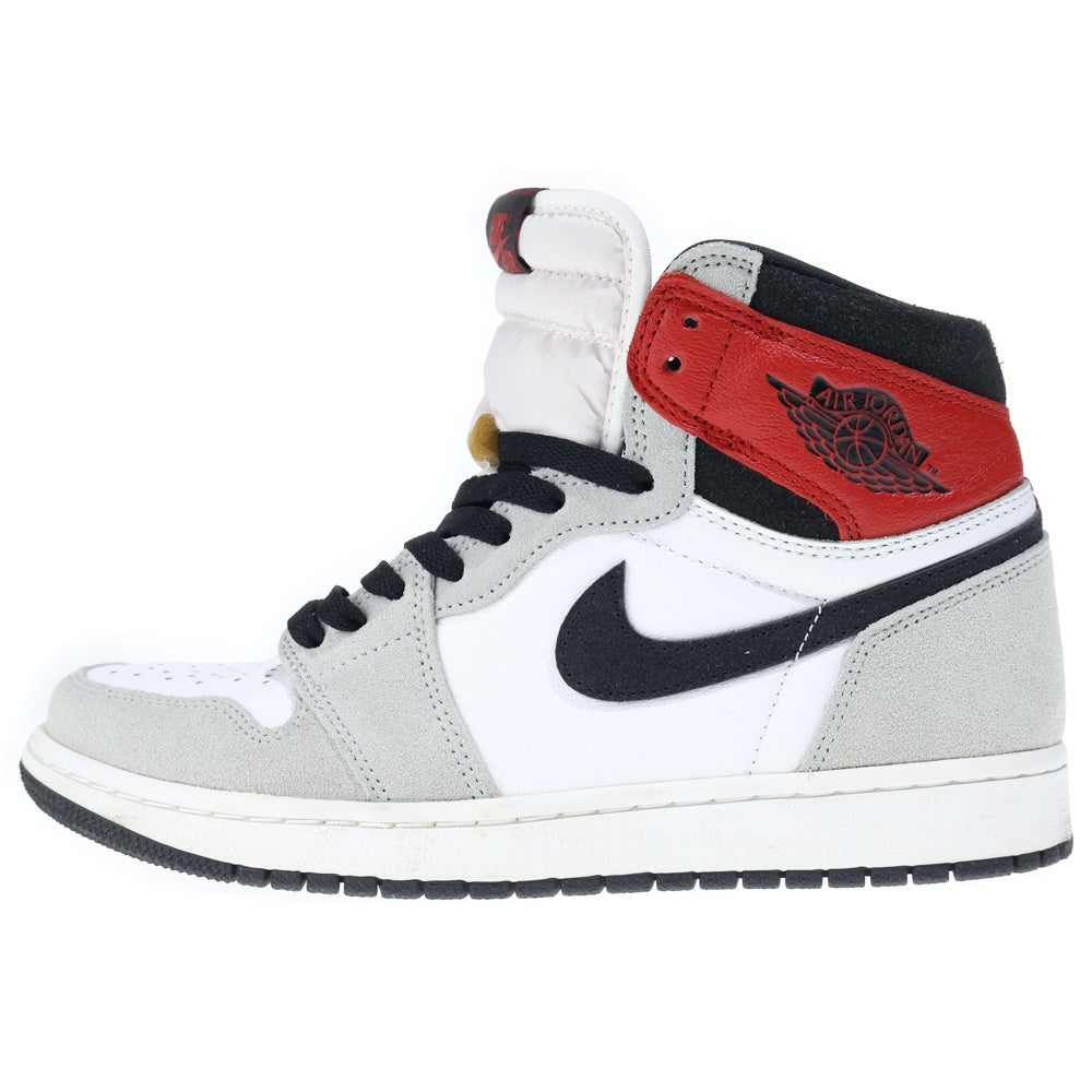 NIKE(ナイキ) AIR JORDAN 1 RETRO HIGH OG LIGHT SMOKE GREY エアジョーダン1 ライトスモークグレー ハイカットスニーカー ホワイト/グレー US9/27cm 555088-126