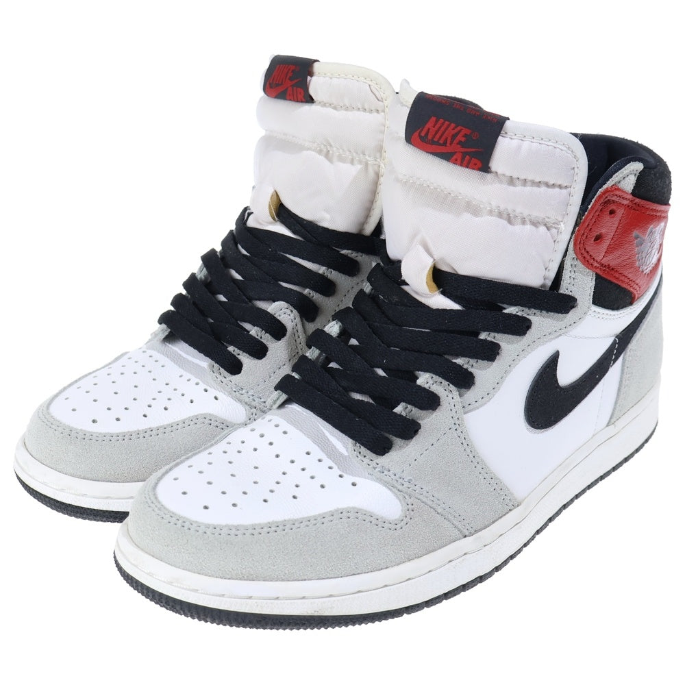 NIKE(ナイキ) AIR JORDAN 1 RETRO HIGH OG LIGHT SMOKE GREY エアジョーダン1 ライトスモークグレー ハイカットスニーカー ホワイト/グレー US9/27cm 555088-126