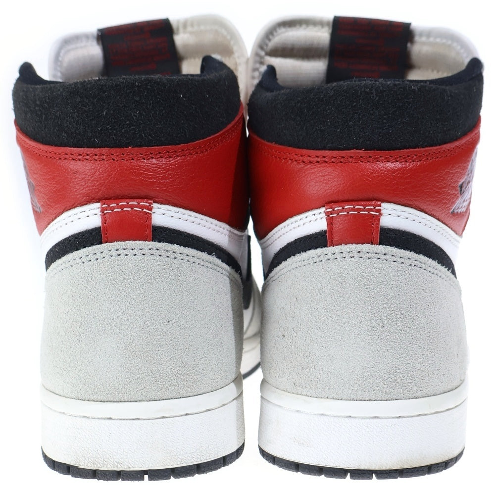 NIKE(ナイキ) AIR JORDAN 1 RETRO HIGH OG LIGHT SMOKE GREY エアジョーダン1 ライトスモークグレー ハイカットスニーカー ホワイト/グレー US9/27cm 555088-126