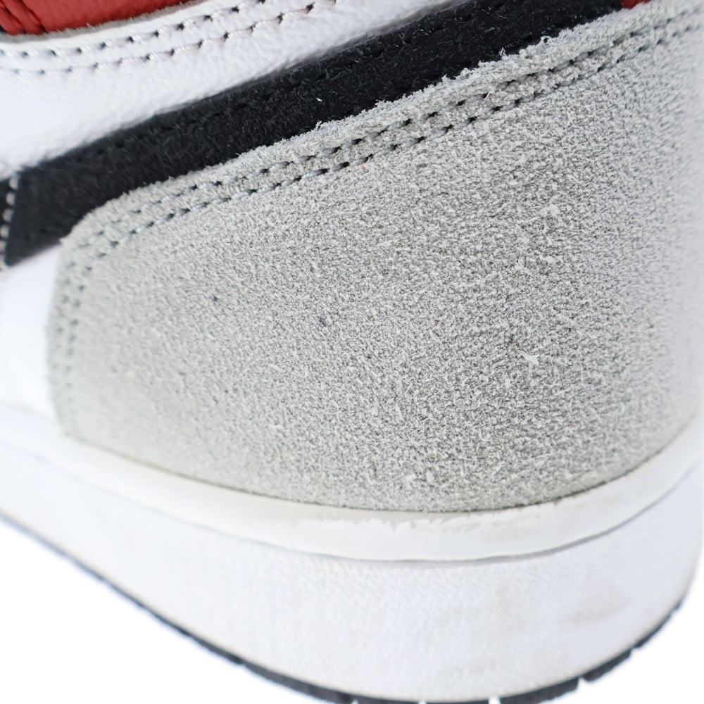 NIKE(ナイキ) AIR JORDAN 1 RETRO HIGH OG LIGHT SMOKE GREY エアジョーダン1 ライトスモークグレー ハイカットスニーカー ホワイト/グレー US9/27cm 555088-126