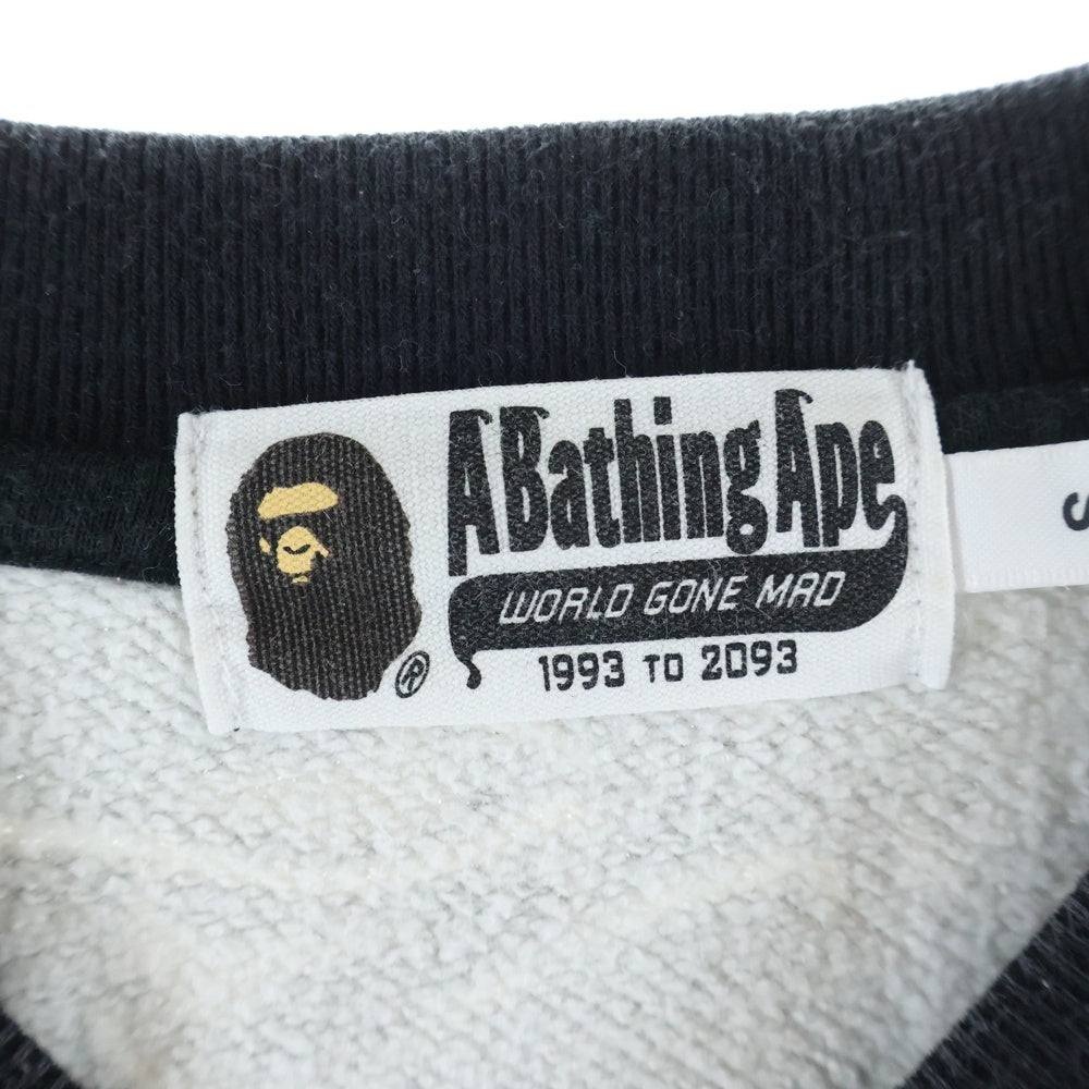 A BATHING APE(アベイシングエイプ) MARBLING CAMO LOGO RELAXED FIT CREWNECK マーブリングカモ マーブル クルーネックスウェット グレー