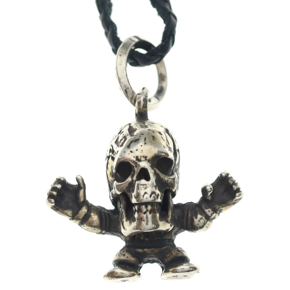 CHROME HEARTS(クロムハーツ) LEATHER BRAID FOTI HARRIS TEETER スクロールレザーブレード フォティ ハリスティータ ネックレス シルバー