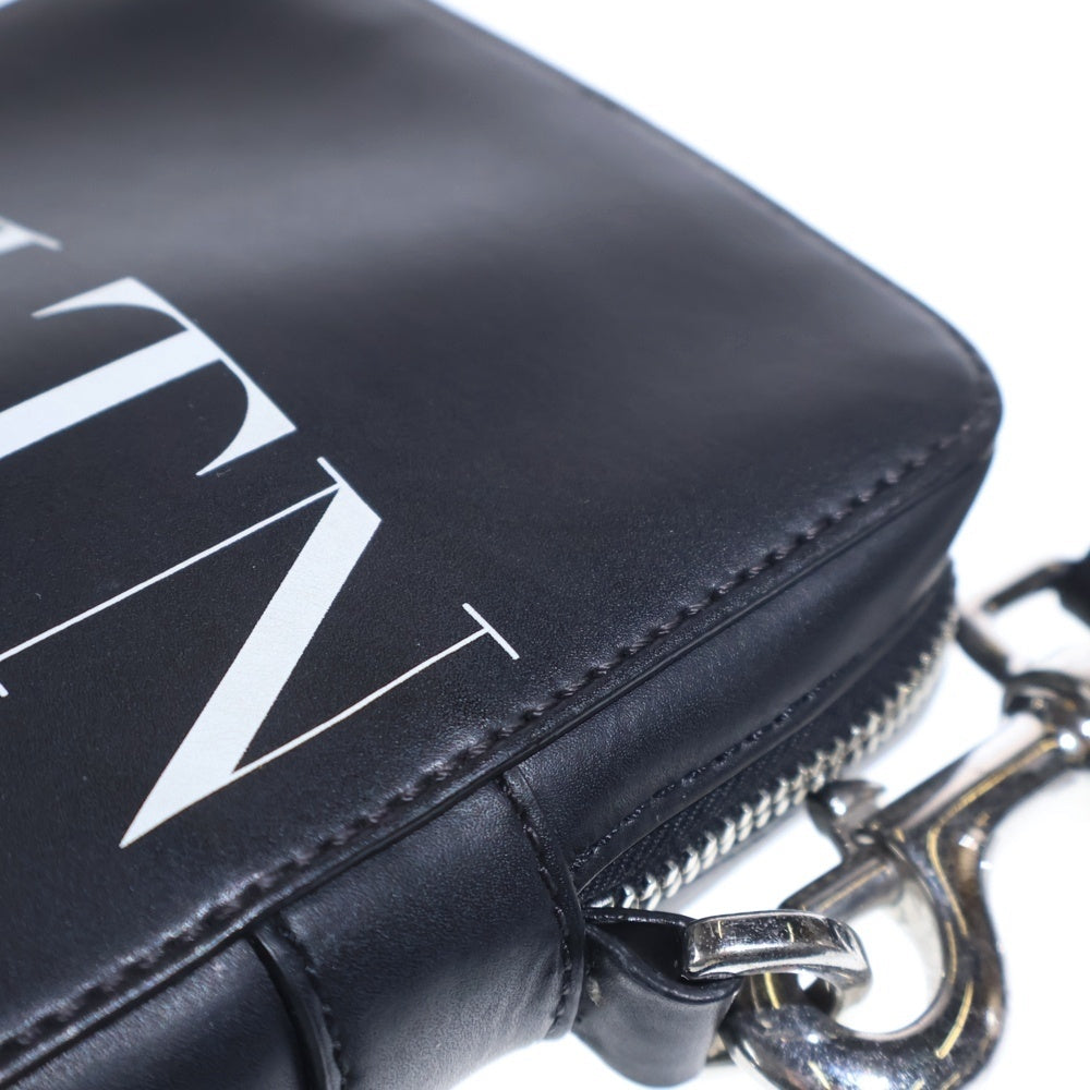 VALENTINO(ヴァレンティノ) VLTNロゴ スモールショルダーバック レザー ブラック