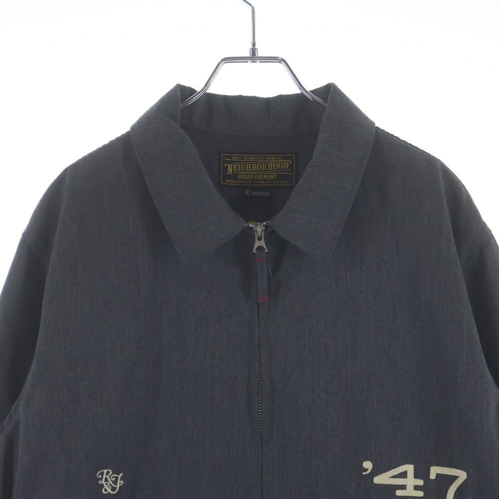 NEIGHBORHOOD(ネイバーフッド) 11SS FIXX.47 ER-JKT 背面刺繍ジップアップ ジャケット 111BRNH-JKM01 グレー