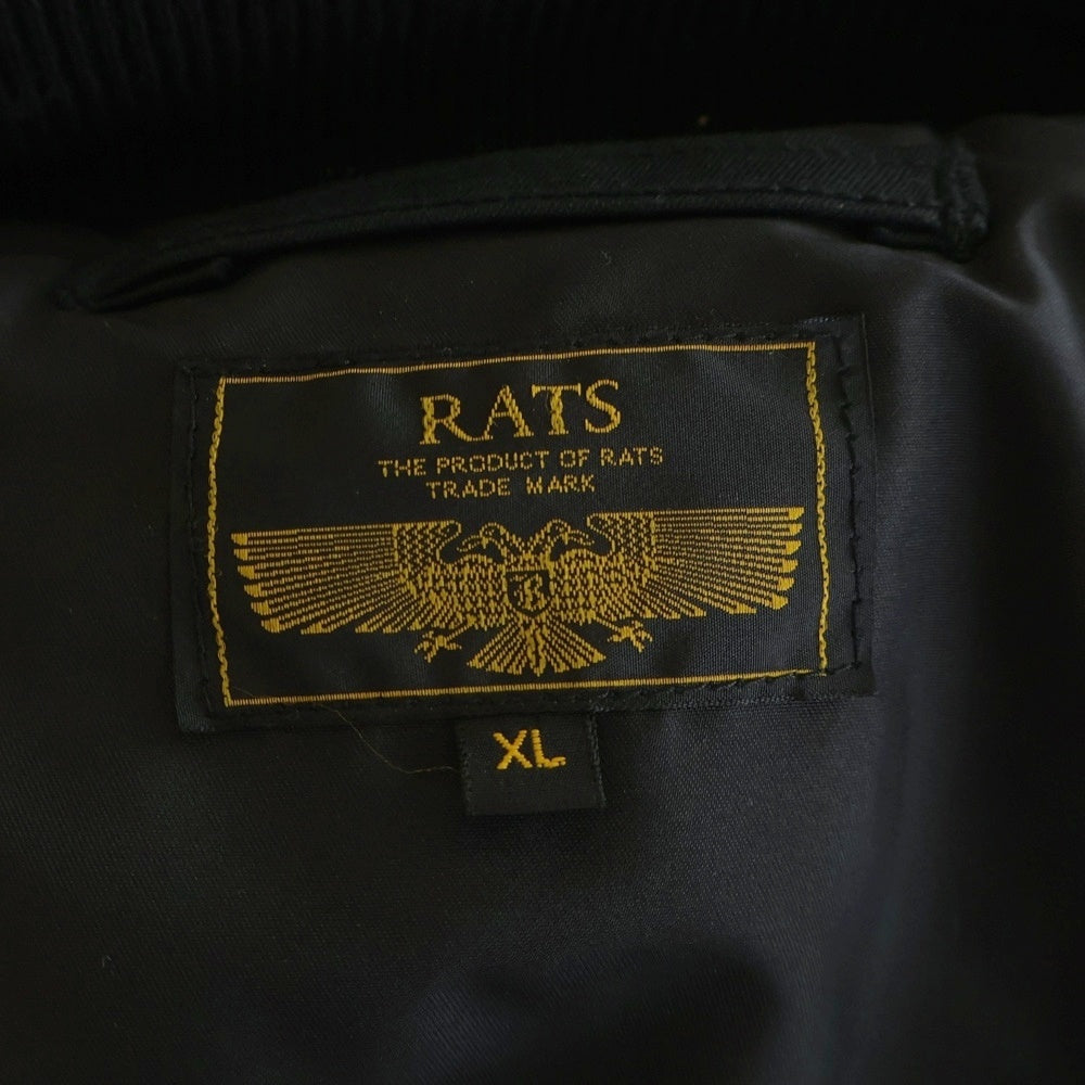 RATS(ラッツ) FLIGHT JACKET TYPE MA-1 ジップアップ フライトジャケット ブラック 17RJ-1004