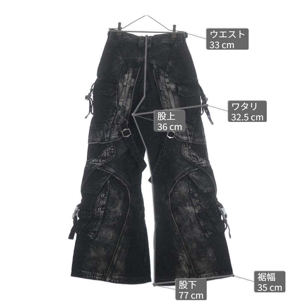 Personsoul(パーソンソール) Strap Tactical Wid denim ストラップ タクティカル ワイドデニム ブラック