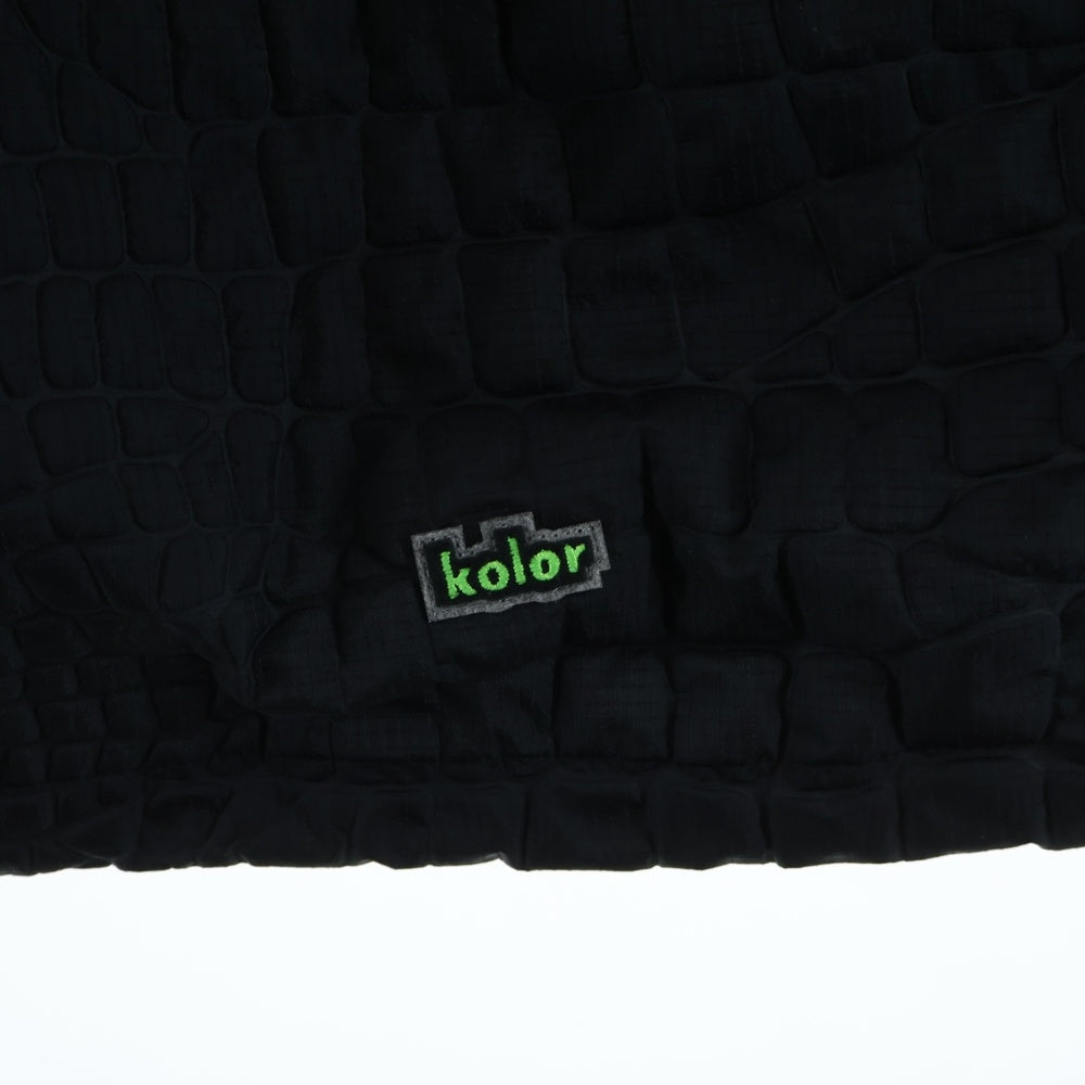 adidas(アディダス) ×Kolor エンボス ナイロンフーディージャケット CD4064 ブラック