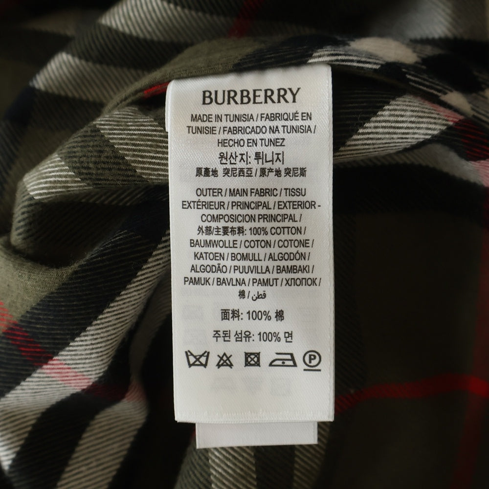 BURBERRY(バーバリー) ヴィンテージ コットン ノバチェック ボタンダウン 長袖シャツ グリーン