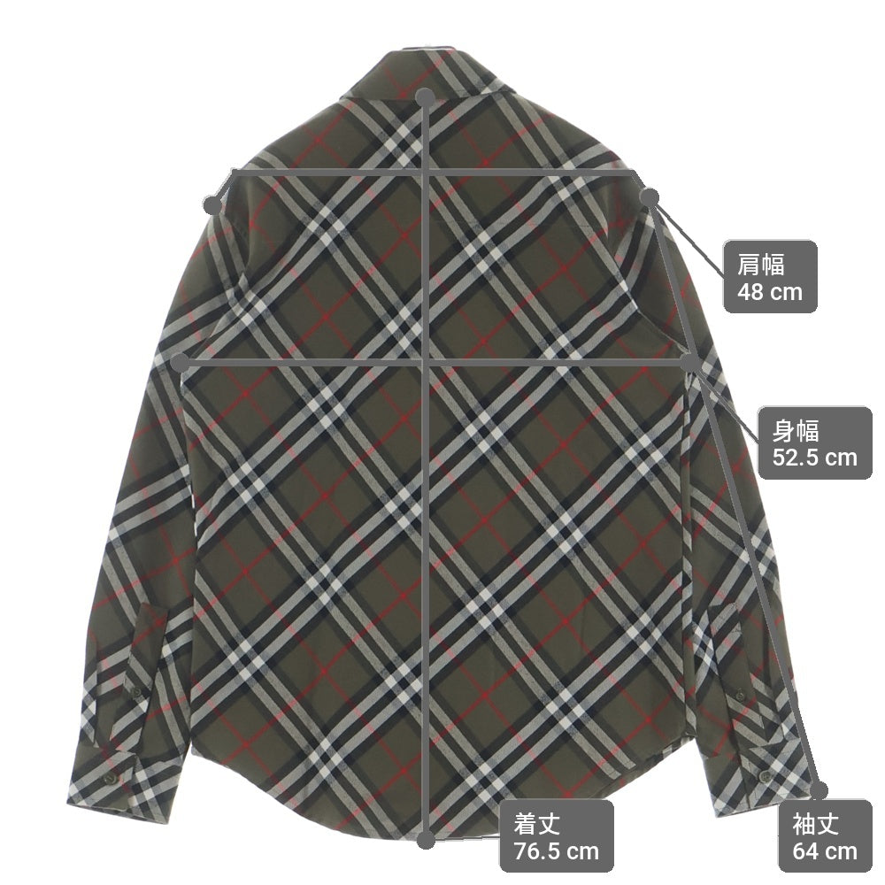 BURBERRY(バーバリー) ヴィンテージ コットン ノバチェック ボタンダウン 長袖シャツ グリーン