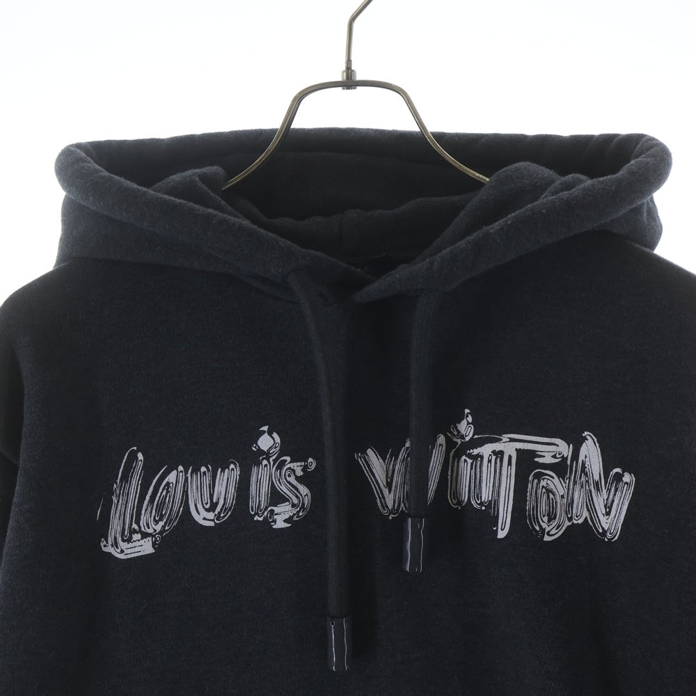 LOUIS VUITTON(ルイヴィトン) 24SS ロゴプリント プルオーバーパーカー グレー RM241MQ UYR HQY47W