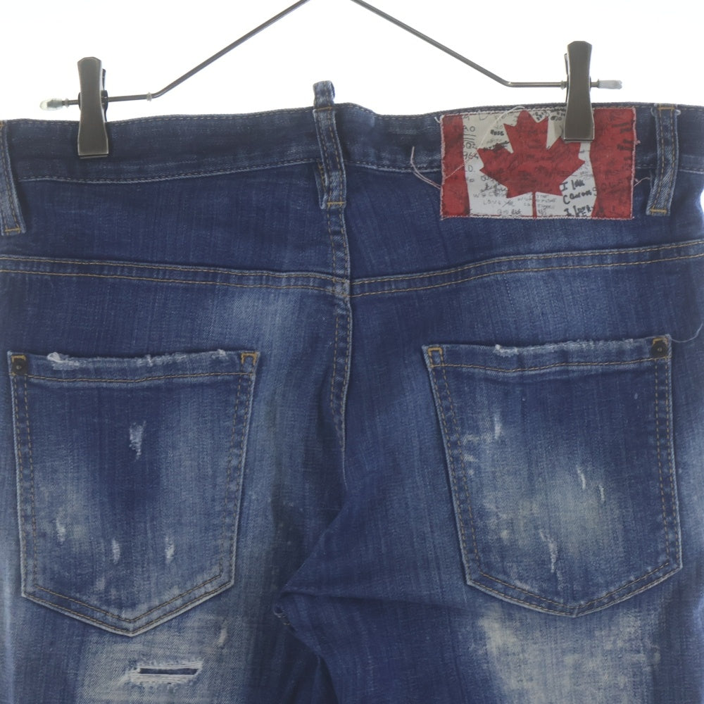 DSQUARED2(ディースクエアード) 22SS SKATER JEANS ダメージ加工 スキニーデニムパンツ S74LB1042 インディゴ