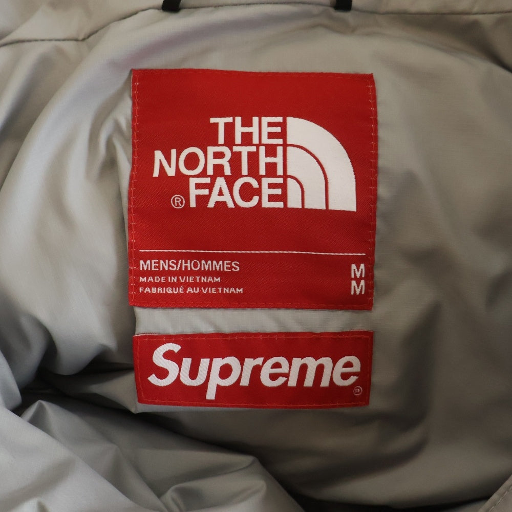 SUPREME(シュプリーム) 22AW ×THE NORTH FACE 800-Fill Half Zip Hooded Pullover ノースフェイス ハーフジッププルオーバーダウンジャケット グレー ND52205I