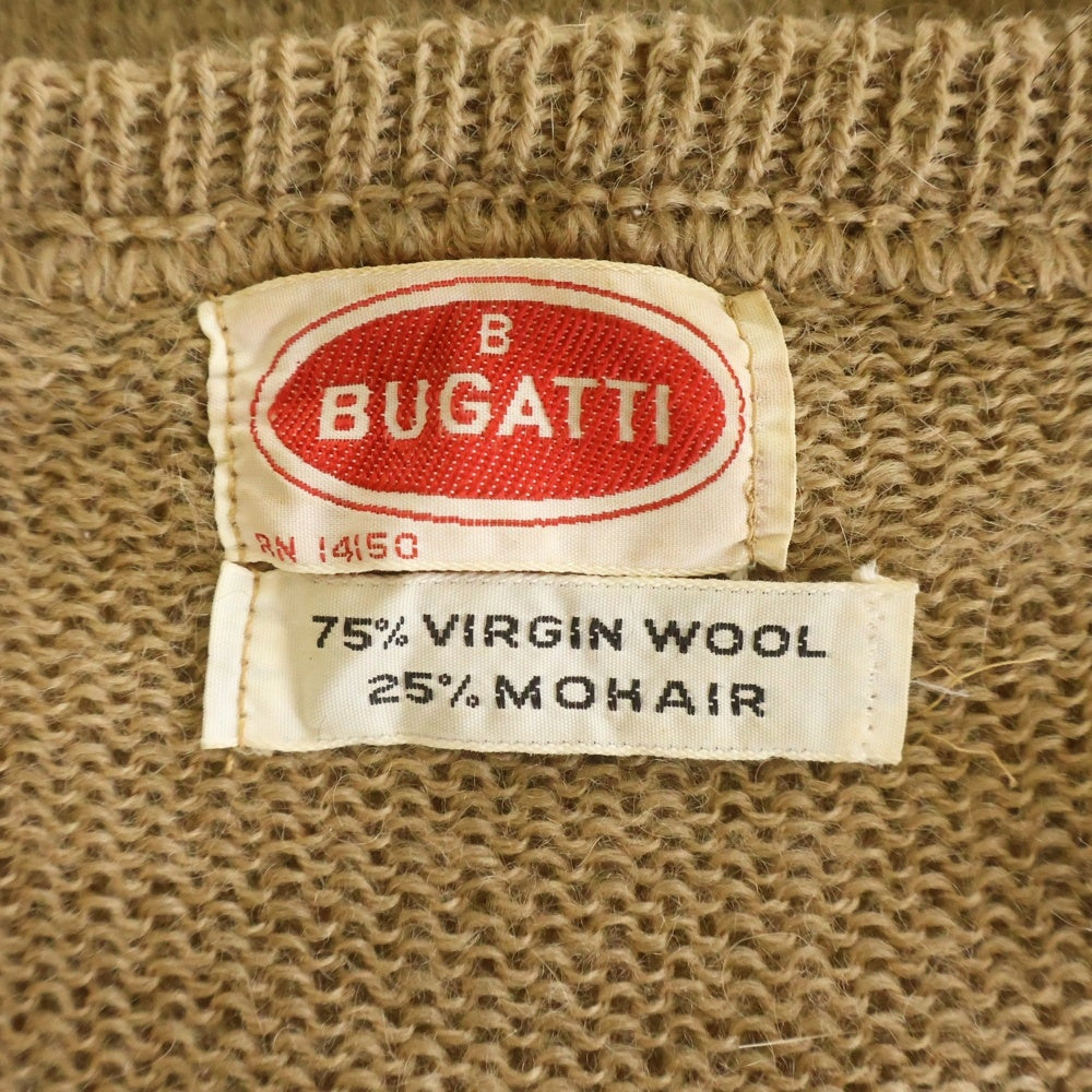 VINTAGE(ヴィンテージ) 70s モヘアウール Vネック モヘアセーター ベージュ
