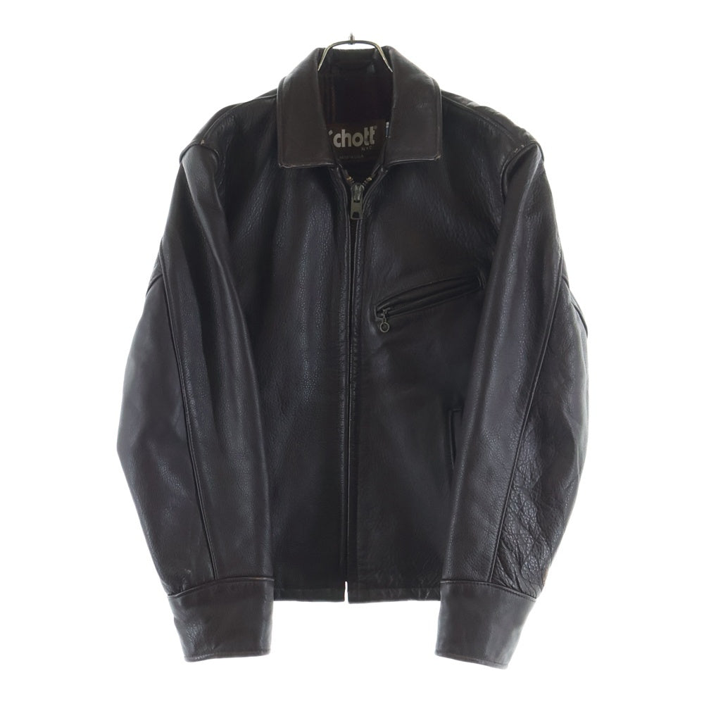 SCHOTT(ショット) 90s 681 レザージャケット ウールネルライニング ブラウン