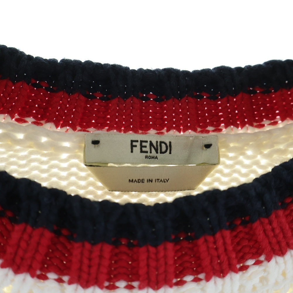 FENDI(フェンディ) ×FILA フロントロゴ FAE137 A6JR コットンニット ホワイト
