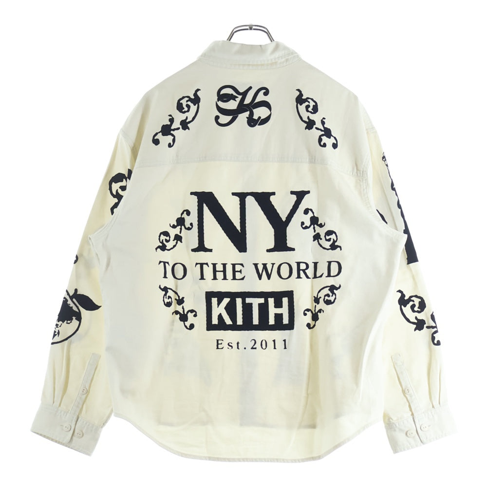 KITH(キス) Artisanal NY Graphic Apollo Shirt アーティザナル ニューヨーク グラフィック アポロ シャツ KHM033250-104 ホワイト