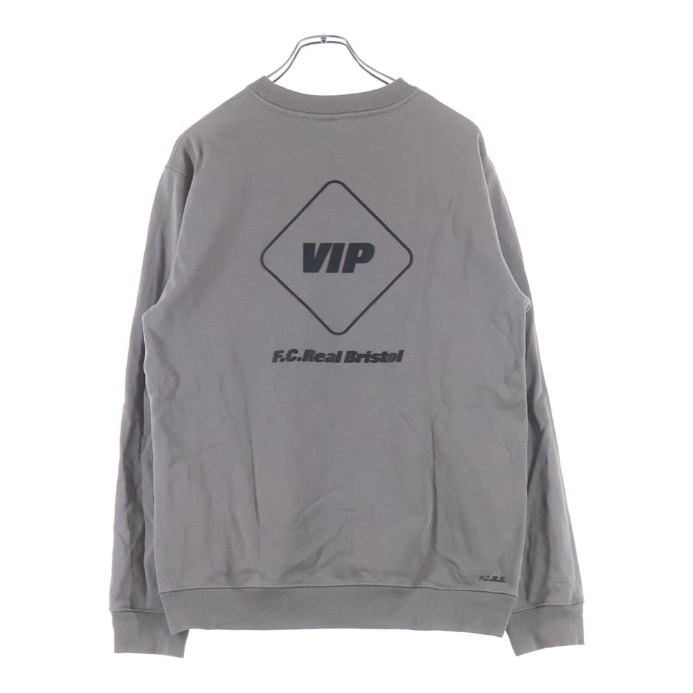 F.C.R.B./F.C.Real Bristol/FCRB(エフシーアールビー/エフシーレアルブリストル) V.I.P CREWNECK SWEAT ワンポイントロゴ スウェット トレーナー FCRB-260081 チャコールグレー