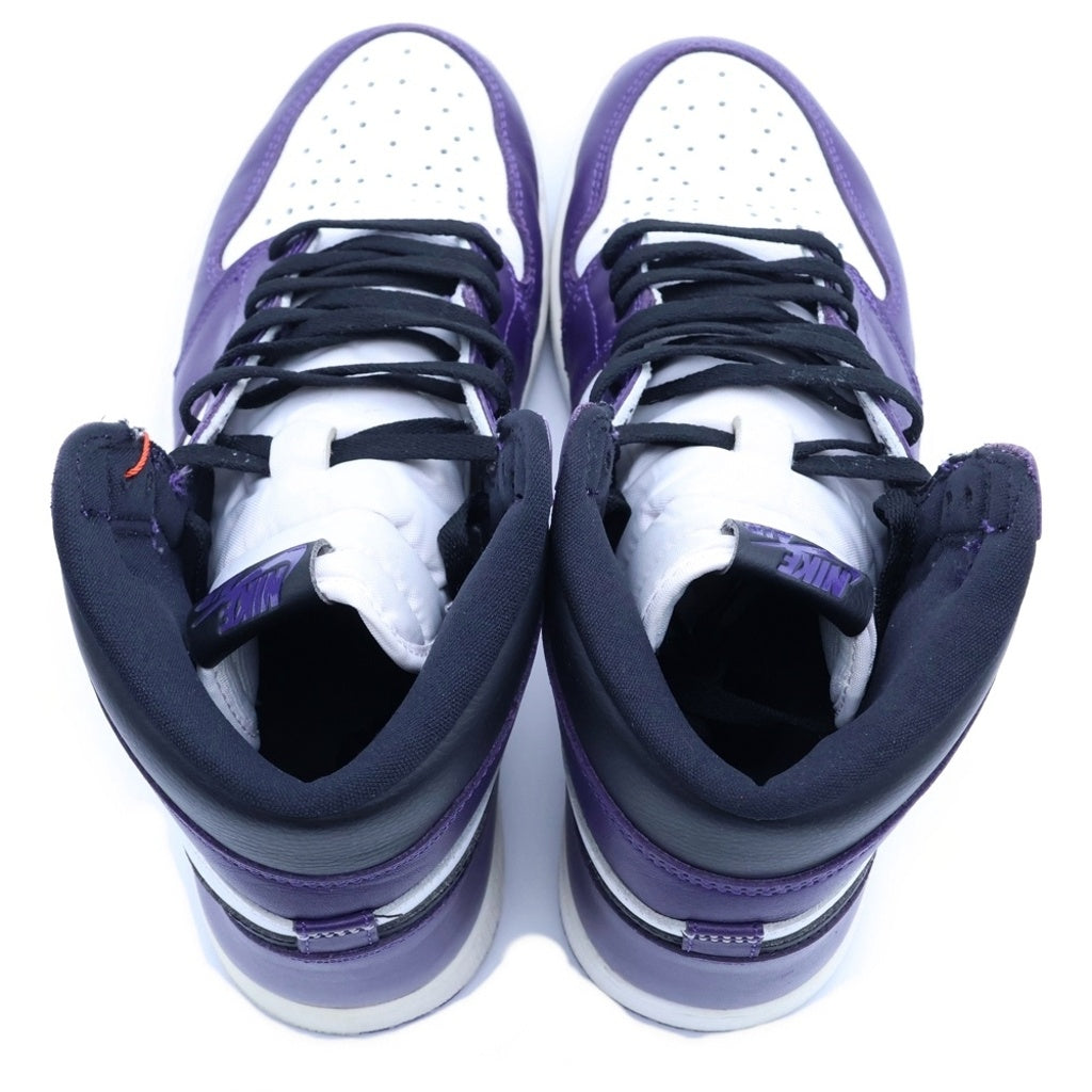 NIKE(ナイキ) AIR JORDAN 1 RETRO HIGH OG COURT PURPLE エアジョーダン1 レトロ ハイ コート パープル ハイカットスニーカー 555088-500 ホワイト/パープル US10/28cm