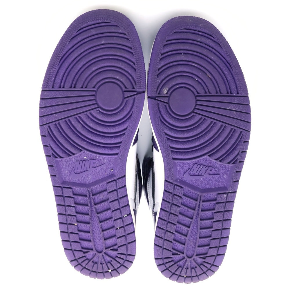 NIKE(ナイキ) AIR JORDAN 1 RETRO HIGH OG COURT PURPLE エアジョーダン1 レトロ ハイ コート パープル ハイカットスニーカー 555088-500 ホワイト/パープル US10/28cm