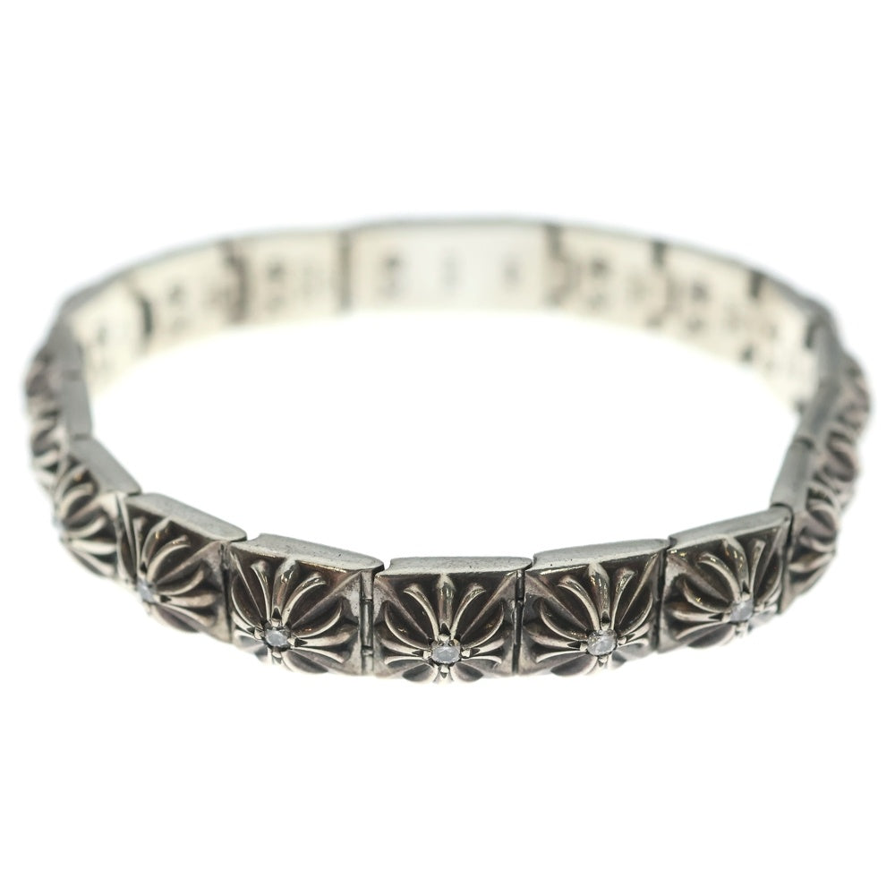 CHROME HEARTS(クロムハーツ) PYRAMID PLS LNK P DMND 3/8ピラミッドプラスリンク パヴェダイヤ ブレスレット シルバー