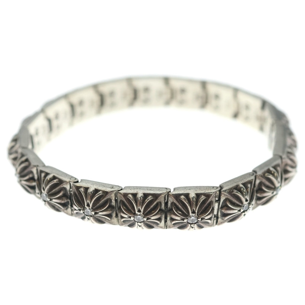 CHROME HEARTS(クロムハーツ) PYRAMID PLS LNK P DMND 3/8ピラミッドプラスリンク パヴェダイヤ ブレスレット シルバー