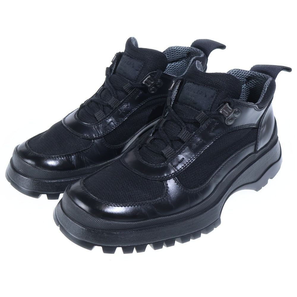 PRADA(プラダ) トレッキングシューズ ビブラムソール レザー切替 903 ローカットスニーカー ブラック