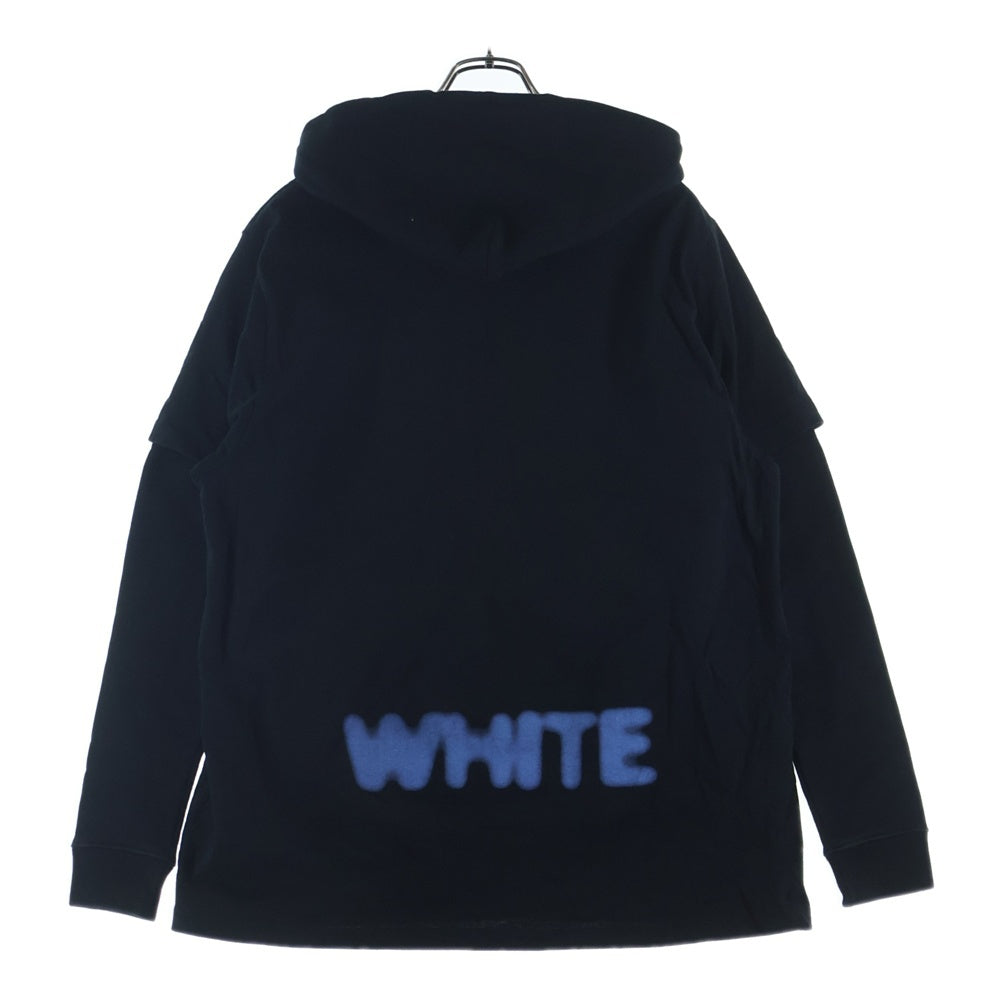 OFF-WHITE(オフホワイト) レイヤード フーディーパーカー OMBB042F1819203 ブラック