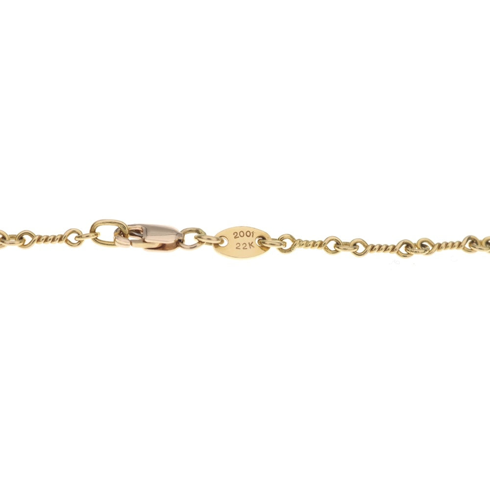 CHROME HEARTS(クロムハーツ) 22K NECKCHAIN T18 ツイストチェーンネックレス 18inch ゴールドBCA014