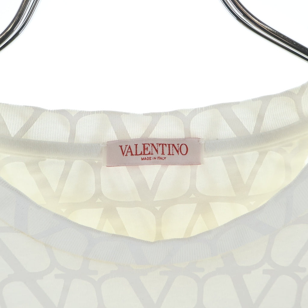 VALENTINO(ヴァレンティノ) 21AW LOGO T-SHIRT フロントロゴプリント クルーネック半袖Tシャツ ホワイト WV0MG10W7SS