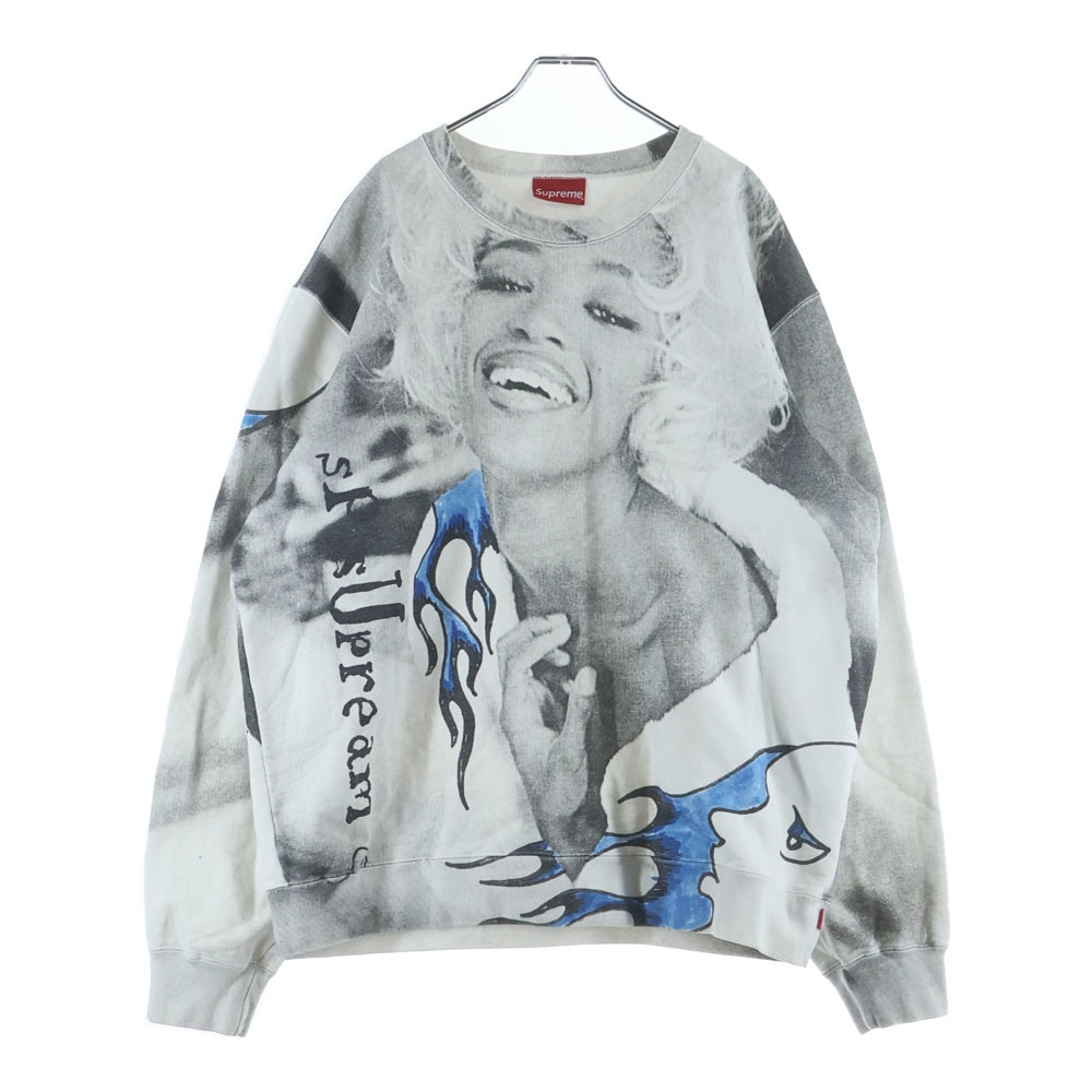 SUPREME(シュプリーム) 20AW Naomi Crewneck ナオミキャンベル クルーネックスウェット ホワイト 総柄