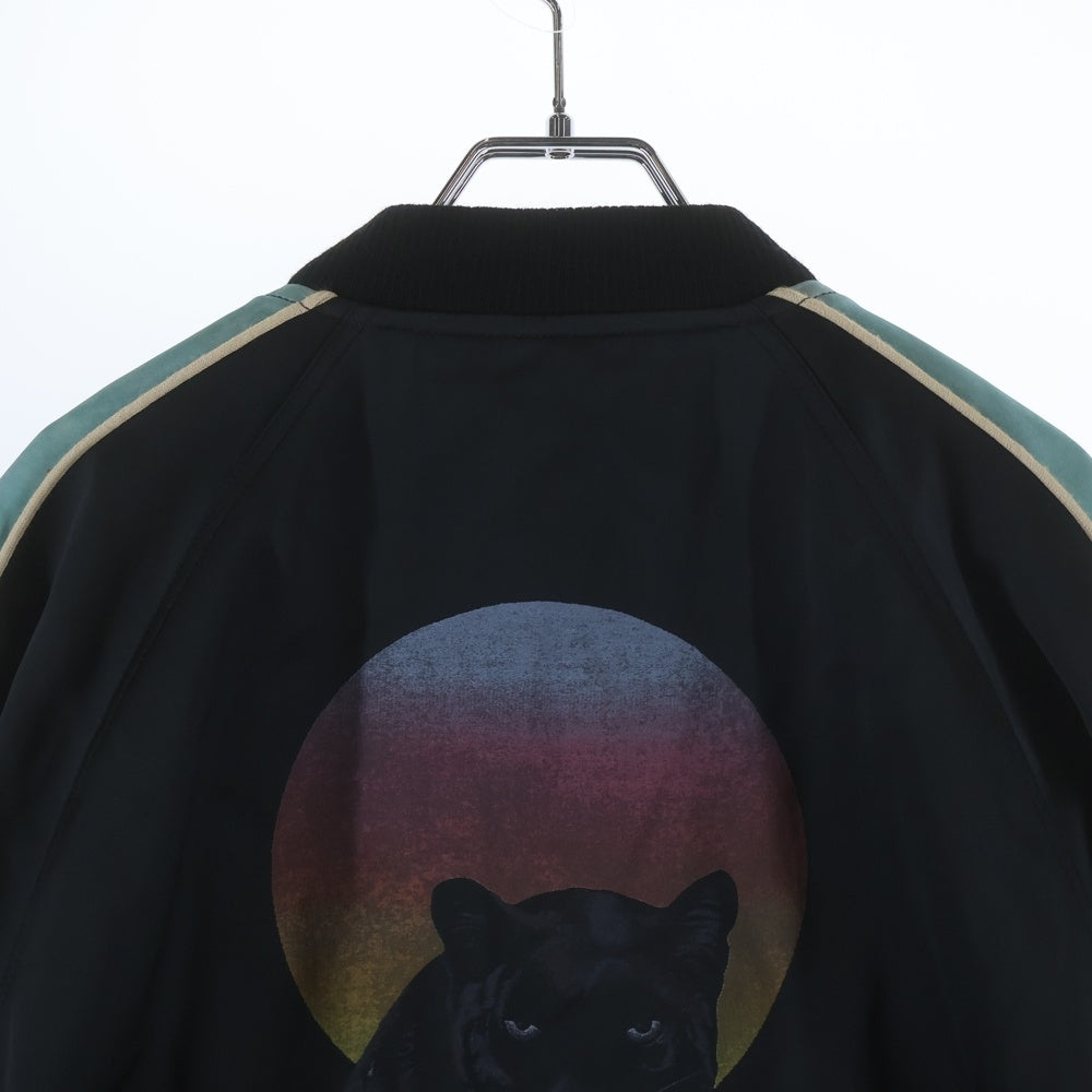 SAINT LAURENT PARIS(サンローランパリ) 18SS Panther Teddy Jacket パンサー テディジャケット 袖グラデーション 515184 Y637S ブラック