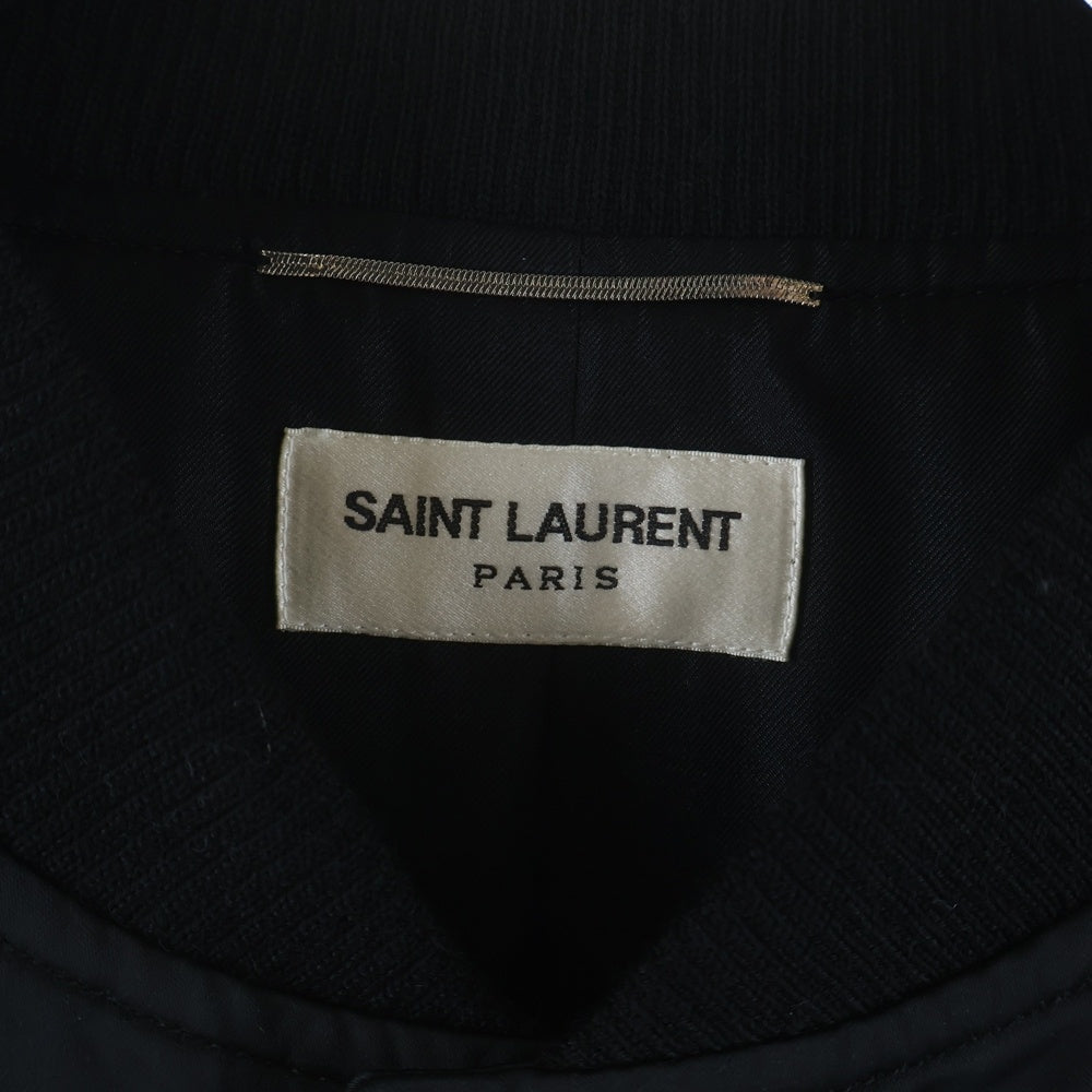 SAINT LAURENT PARIS(サンローランパリ) 18SS Panther Teddy Jacket パンサー テディジャケット 袖グラデーション 515184 Y637S ブラック