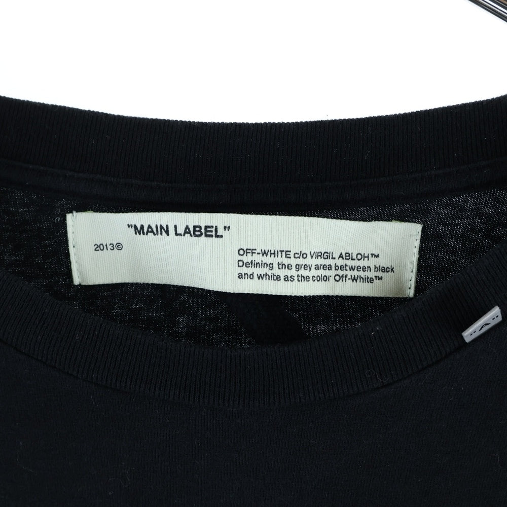 OFF-WHITE(オフホワイト) Golden Ratio Print Layered ドッキング ロングスリーブTシャツ ブラック OMAB022R20185006